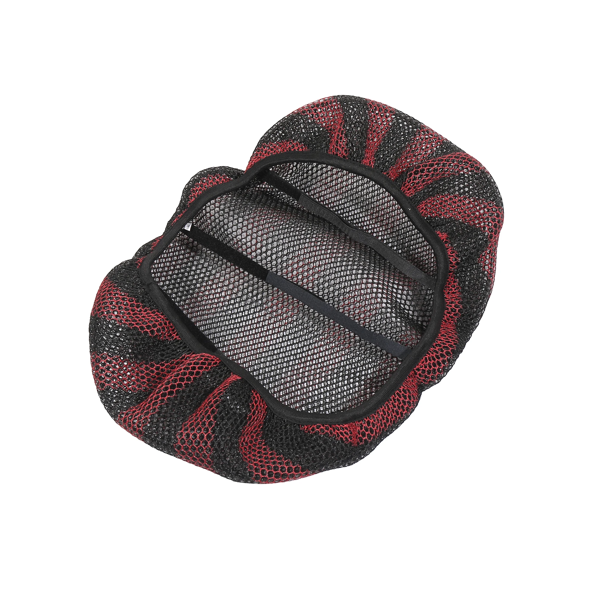 Motoforti Motorcycle Seat Cover Anti Slip 3D Mesh Fabric Seat Cushion Cover Breathable Motorbike Scooter Seat Covers Black Red