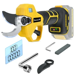 Brushless Electric Pruning Shears 20-30mm 2 Mode Adjustable Cordless Scissors Branch Pruning for Dewalt 20V Battery (No Battery)