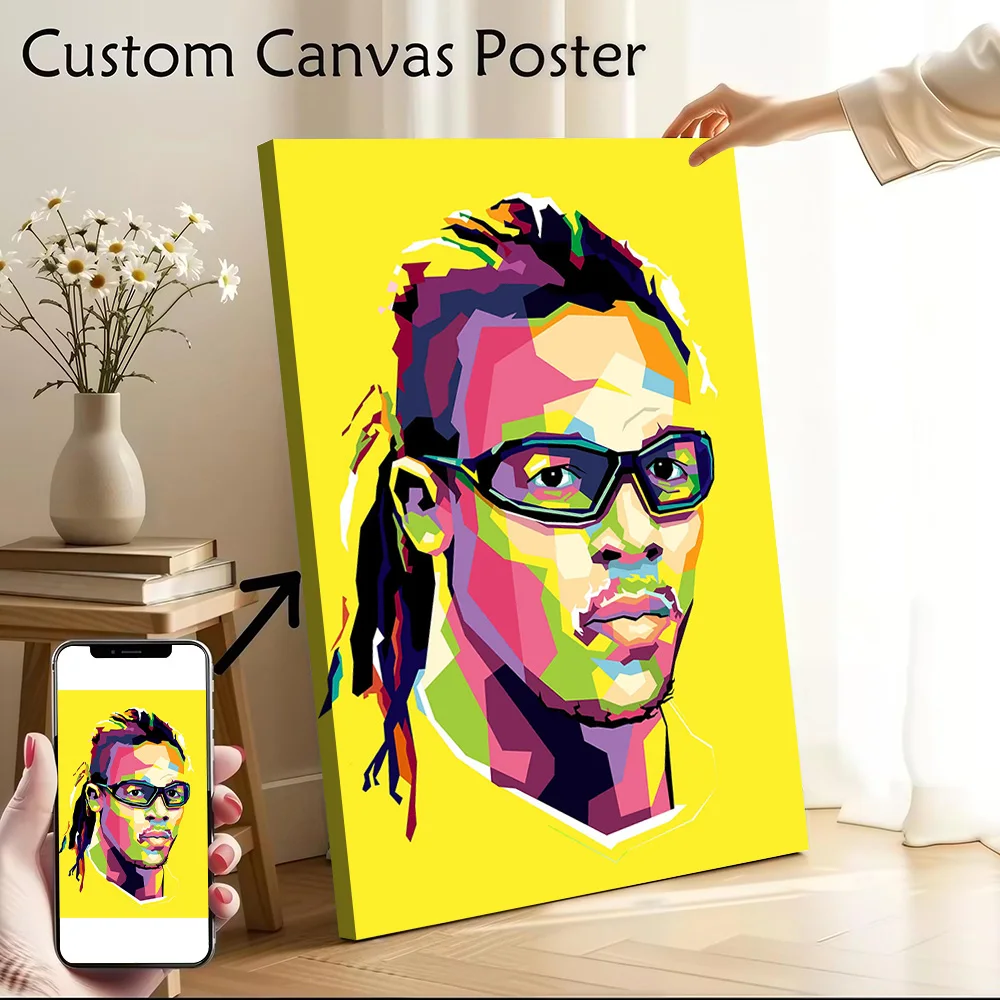 Limited Football Man Wpap Poster Canvas Wall Art Personalized Print Modern Painting Perfect Gift for Decor Living Room Bedroom