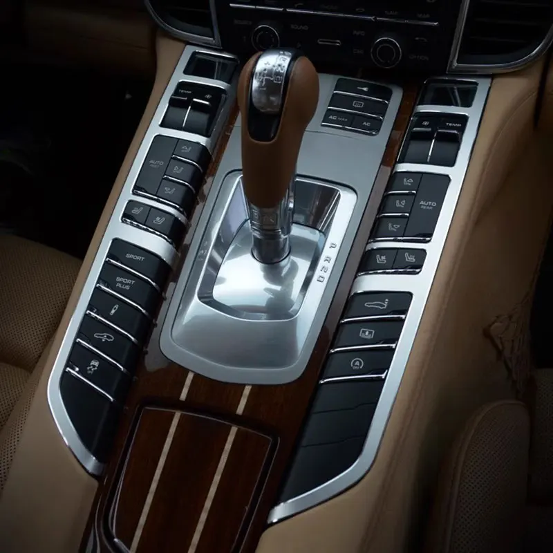 

For Porsche Panamera 2010 2012 2013-2016 Aluminum Alloy Car Center Console Button Decoration Frame All Interior Modification