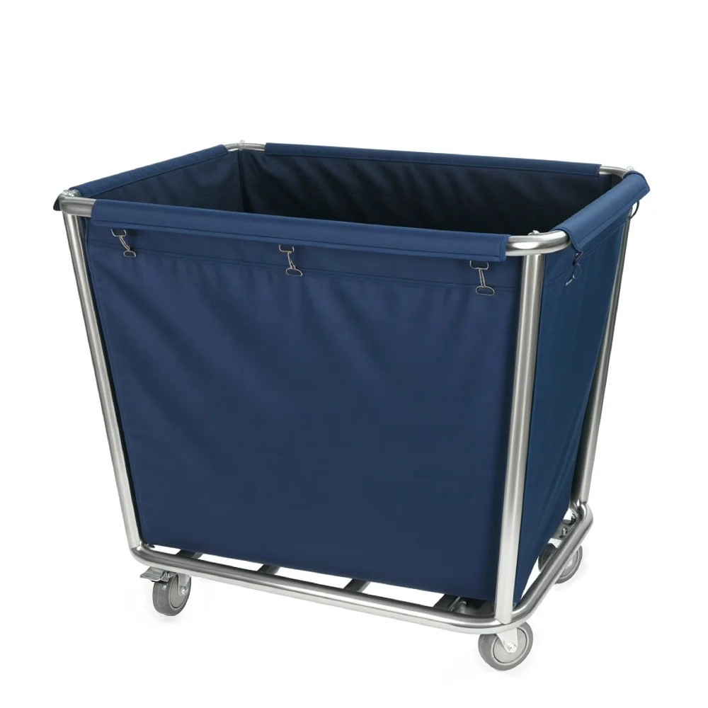 Modern Stainless Steel Hotel Trolley 4 Swivel Casters Silent Spinner Wheels Customized Logo Available