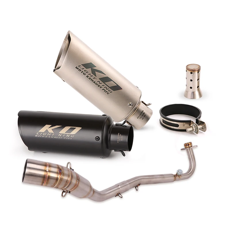 

For Kawasaki Z125 until 2018 Z125 Pro until 2022 Motorcycle Exhaust System Front Link Pipe Escape Muffler 51MM Without DB Killer