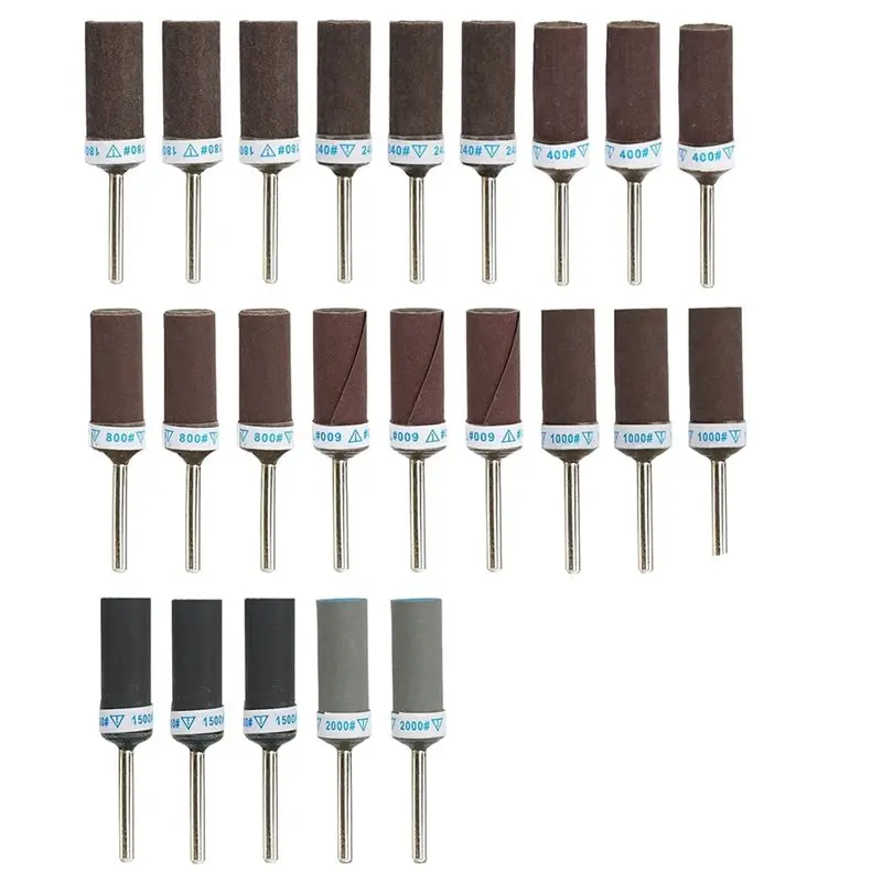 

A64Z для вращающегося инструмента Dremel, идеально совместимый набор шлифовальных барабанов, 24 шт., зернистость 180-2000, для металла, пластика, шлифовки и полировки дерева