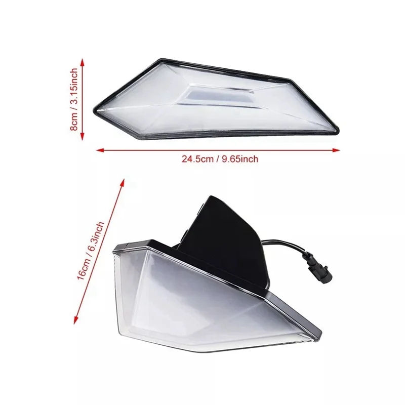 

NEW-Clear LED Rear Side Marker Light For Polaris RZR PRO XP/ XP 4 2020-2024