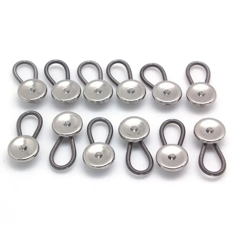 

39BB 12 шт. Регулируемые удлинители эластичного воротника рубашки, сменная удлинительная кнопка