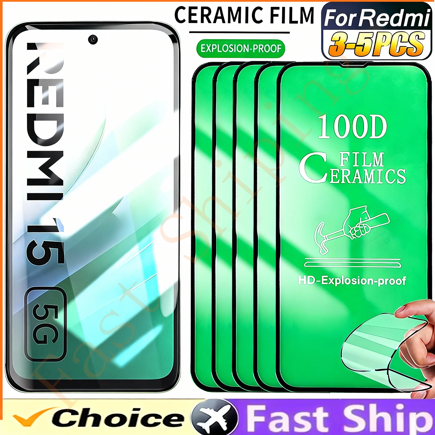 

3-5PCS Ultar HD Ceramic Film For Xiaomi Redmi 15C 14C 13C 12C 10C A3 A1 A2 Plus Screen Protector Redmi K60 K50 K40 Pro Soft Film