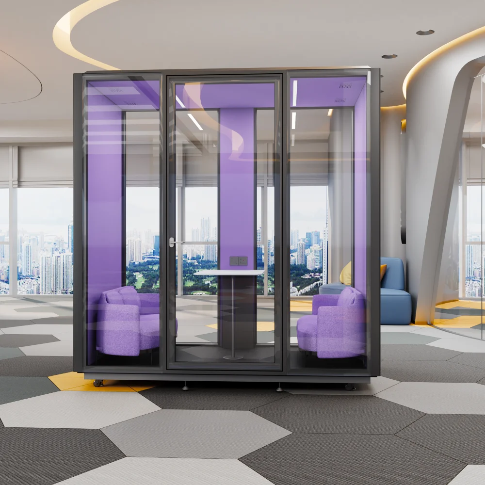 Modern Modular Portable Sound Booth Prefab Working Privacy Home Acoustic Soundproof Recording Meeting Phone Office Hotel Mall