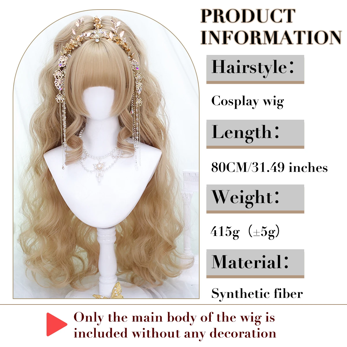 Difei Synthetic Lolita Long Curly Hair Wig Woman Omelet Curly Natural Heat-resistant Cosplay Wig Pink Cute Anime Wig