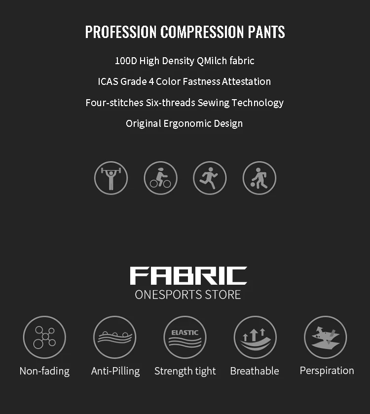 VANSYDICAL Kompressionshose für Herren, Laufhose mit reflektierendem Streifen, Basketball-Leggings, Workout, elastische Taille, Hose für Herren – Detail 1