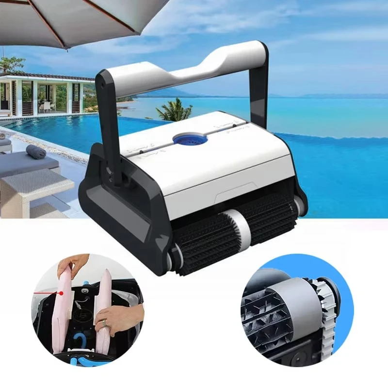 High Quality Modern Automatic Pool Cleaning Robot Outdoor Plastic Pool Cleaner Accessories Blue and White ROHS