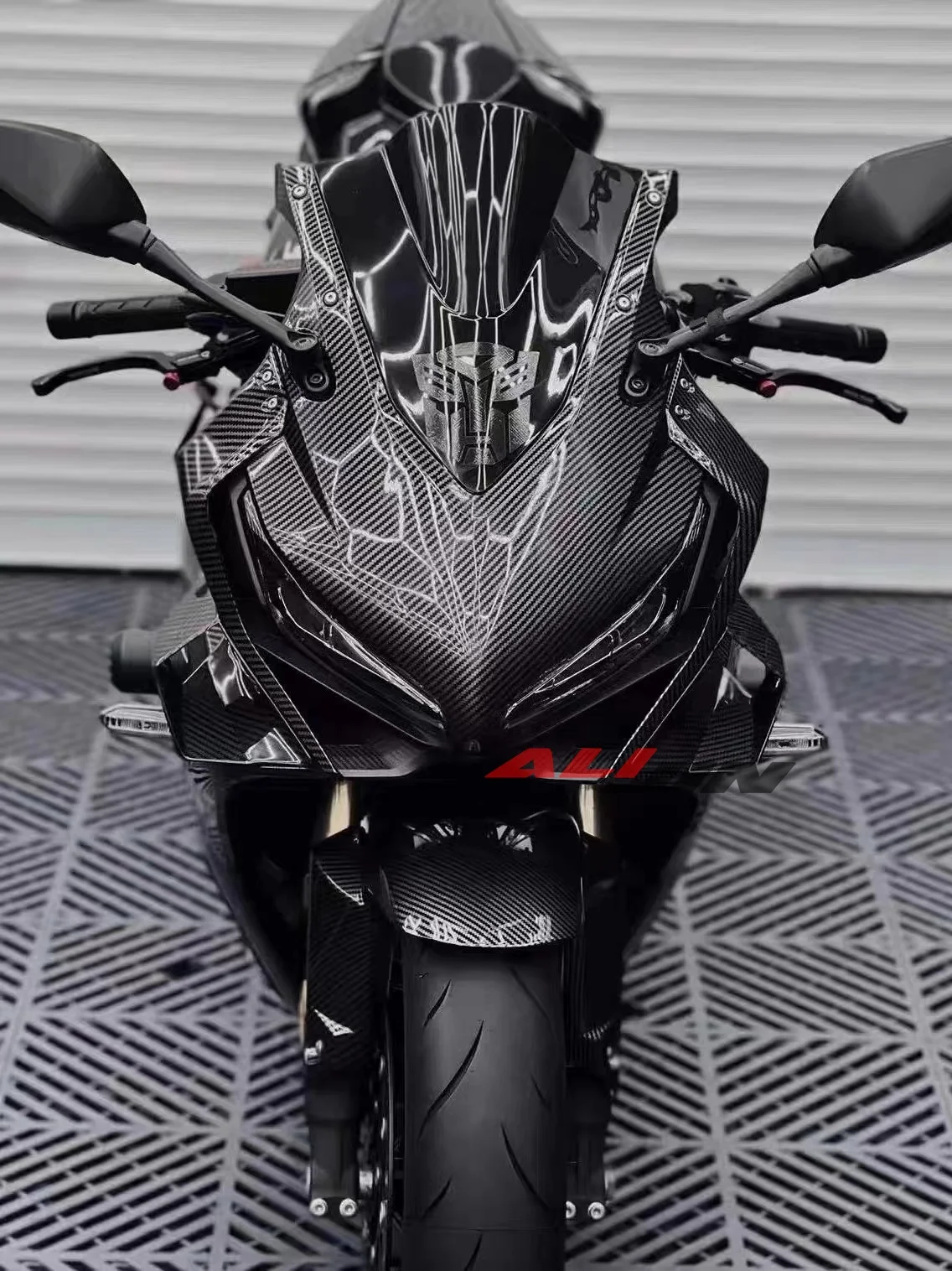 100% Real Dry Carbon Fiber Fairing For Honda CBR650R 2019-2023 2022 Motorcycle Front Fairing Nose Headlight Cover Panel Cowling