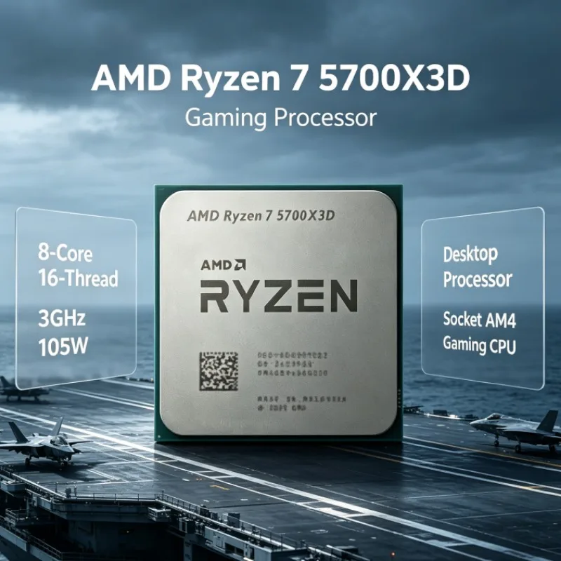 AMD Ryzen R7 5700X3D DDR4 CPU 8-Core 16-Thread 3.0GHz 105W AM4 Desktop Processor