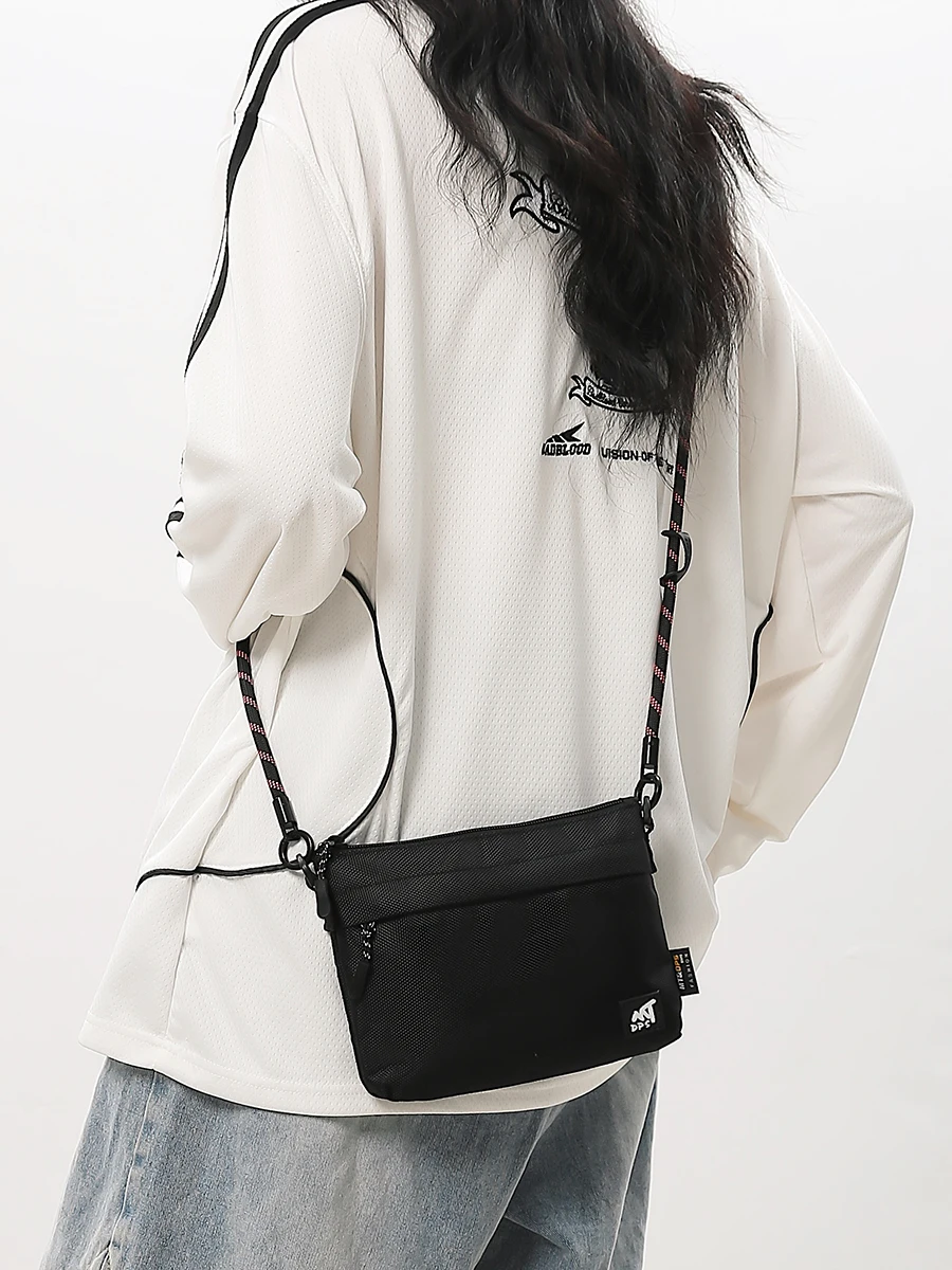 

Men Streetwear Messenger Bag Waterproof Nylon Crossbody Sling Bag Casual Small Backpack Durable Shoulder Bag Fashion Waist Pack