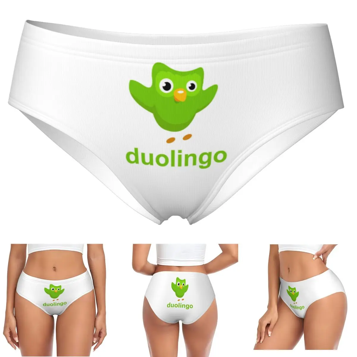 Трусики Duolingo Owl Duo на заказ, женские удобные трусы, нижнее белье, дышащие женские трусы