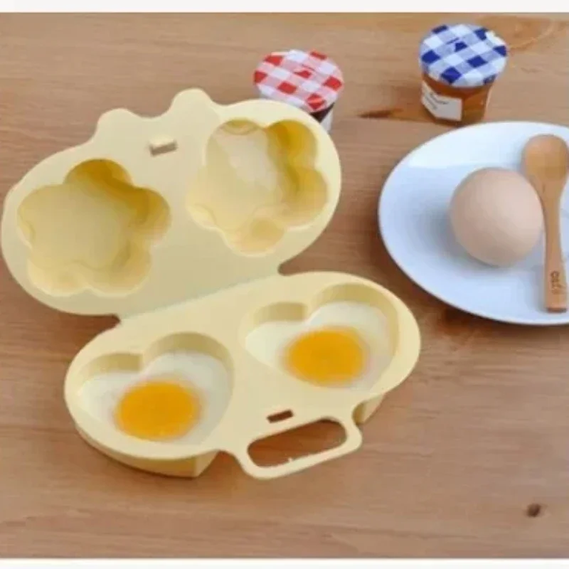 1PC Home Kitchen Microwave Egg Cooker Plastic Non-Stick Egg Cooking Mould Flower Love Boiled Egg Model Kitchen Tools