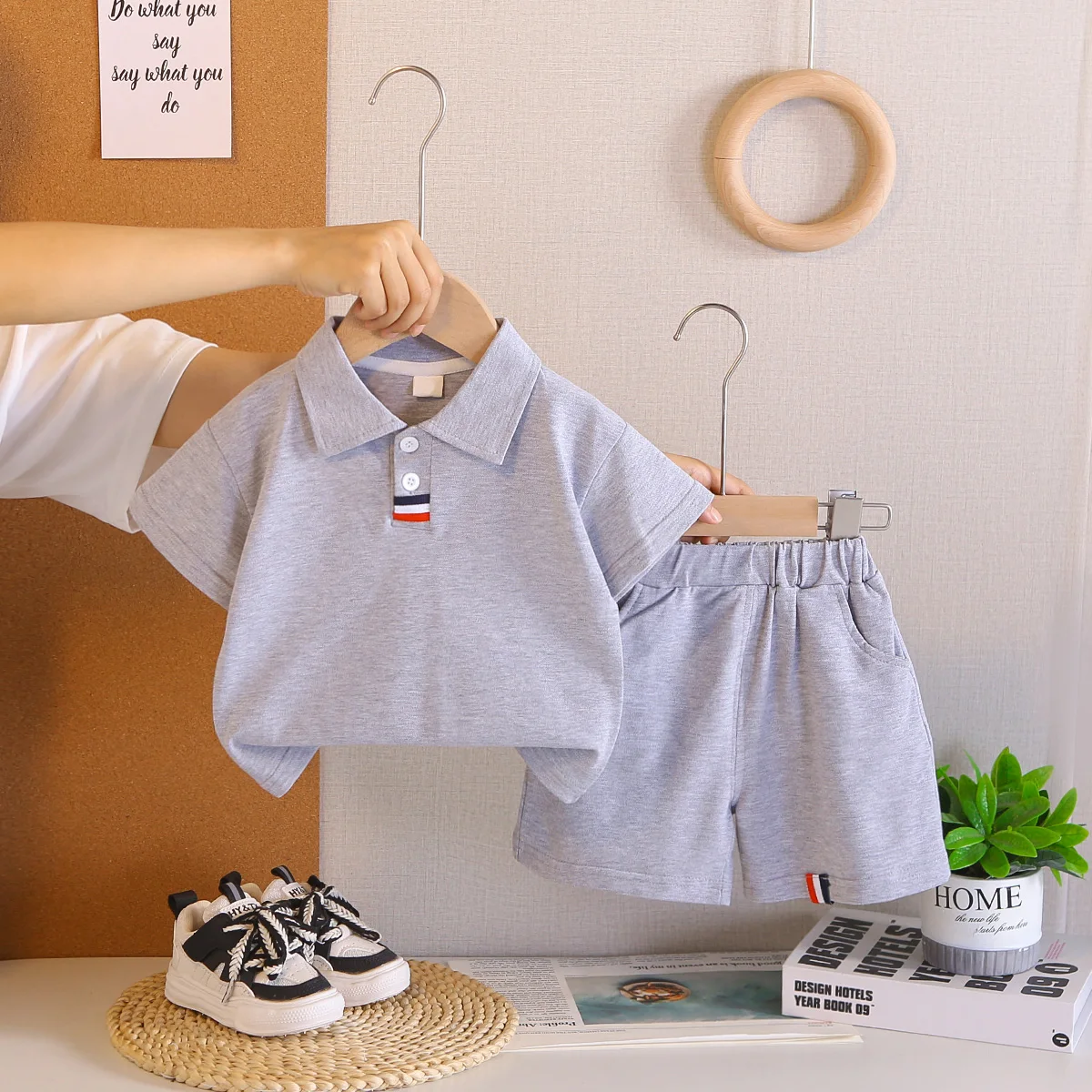 Summer Fashion Children Boys Cotton Clothes POLO Shirt Shorts 2pcs/Set Toddler Clothing Baby Tracksuits 1-5 Years