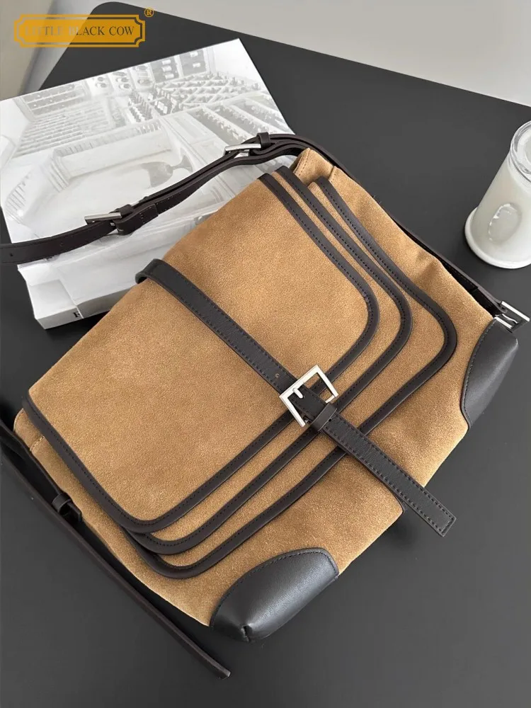 

Винтажные женские деловые повседневные сумки-портфели в британском стиле, сумки через плечо из замши и кожи с лоскутным узором, модные женские сумки на плечо