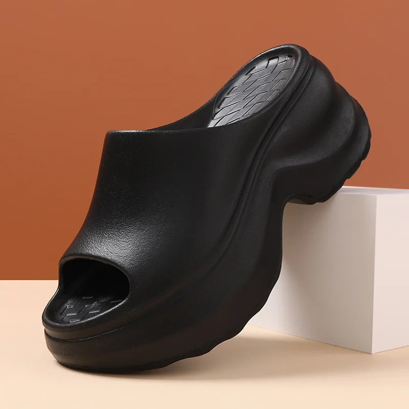 

Women's Summer Slippers for Outdoor Wear on the Beach, Thick-Soled Height-Increasing Sandals