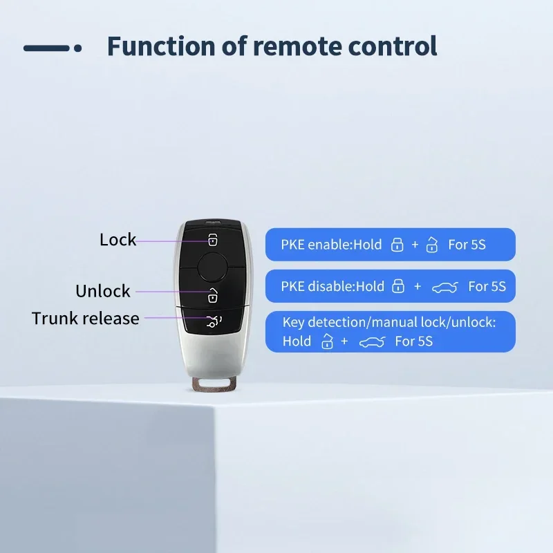 EASYGUARD Smart Key PKE Kit Fit For Benz 2014+ FBS4 With Turn Key Start Only Passive Keyless Entry