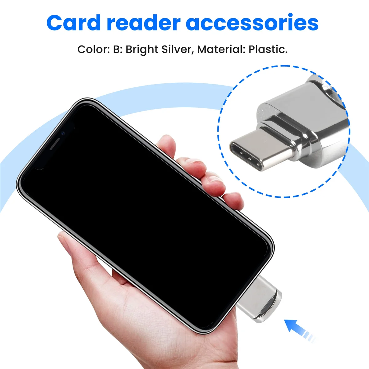 A07I Micro-SD-kaartlezeradapter, USB Type C naar Micro-SD/TF-kaartlezer Micro-SD-kaartadapter voor Type-C,B