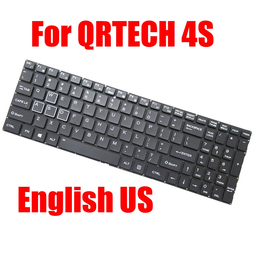 

Laptop Keyboard For MaiBenBen For QRTECH 4S English US Black With Backlit