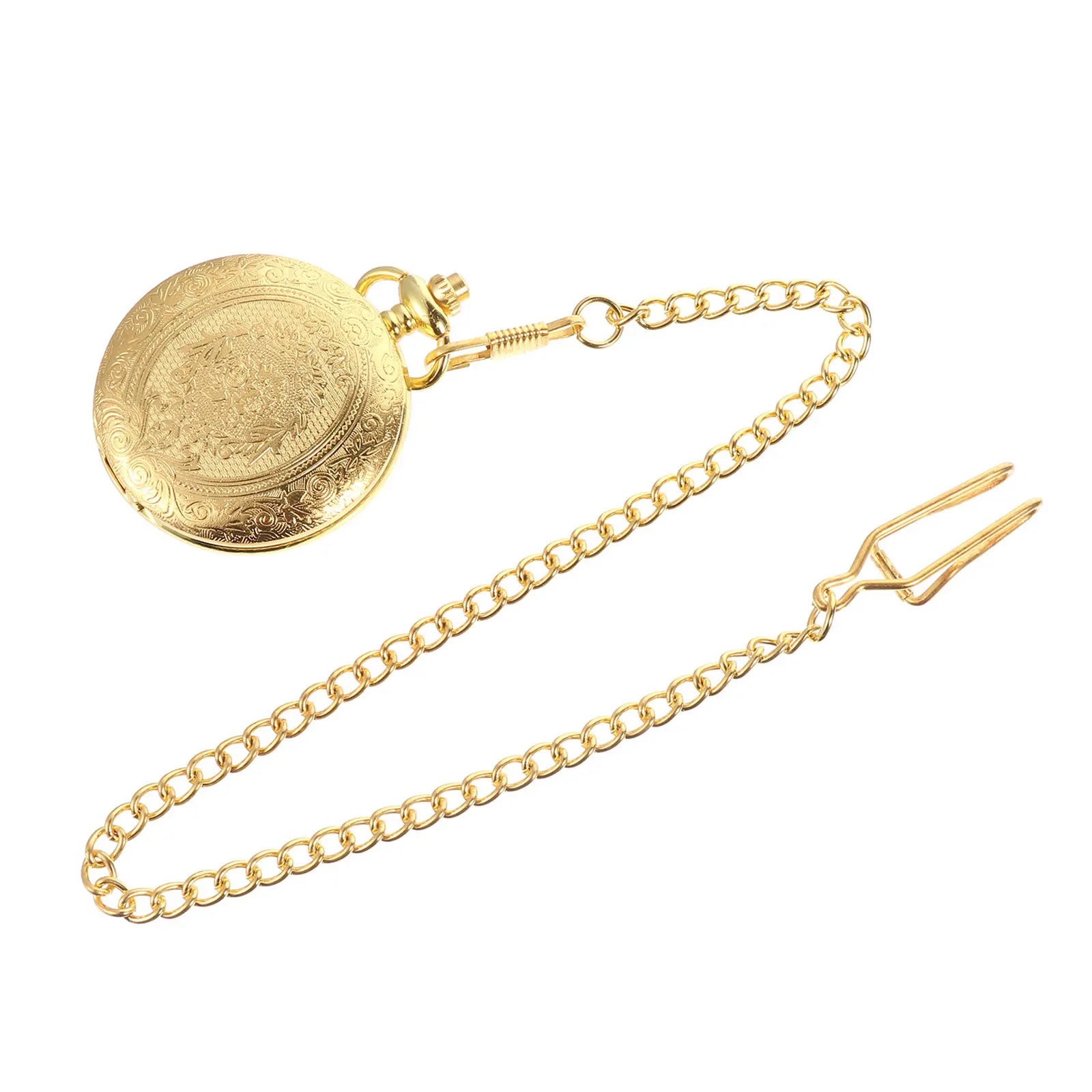 Klassiek retro zakhorloge gouden kleur afneembare ketting elegante ketting accessoire vintage legering quartz tijdwaarneming hanger