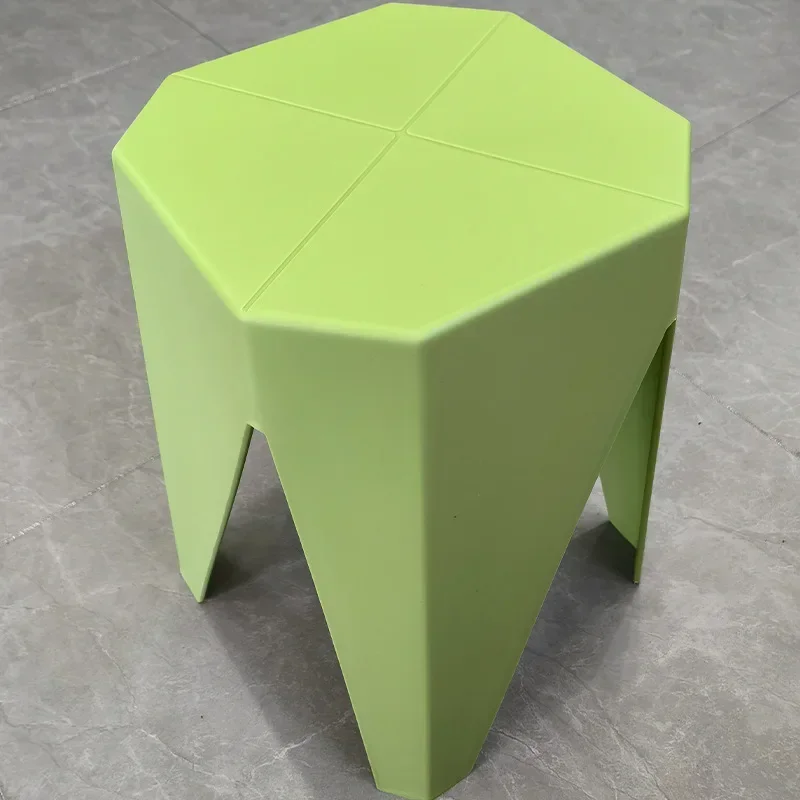 *q for Creative Household Simple Dining Stool Thickened Stackable Dressing Stool Light Luxury Fashion Plastic Stool for Home#