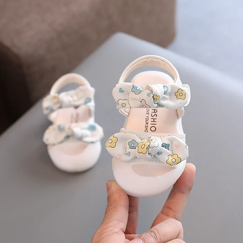 Sandalias Baby Shoes Children\'s Sandals 2023 Summer New Baby First Walkers Baby Princess Shoes Soft Sole Girls Shoes Kids Shoes