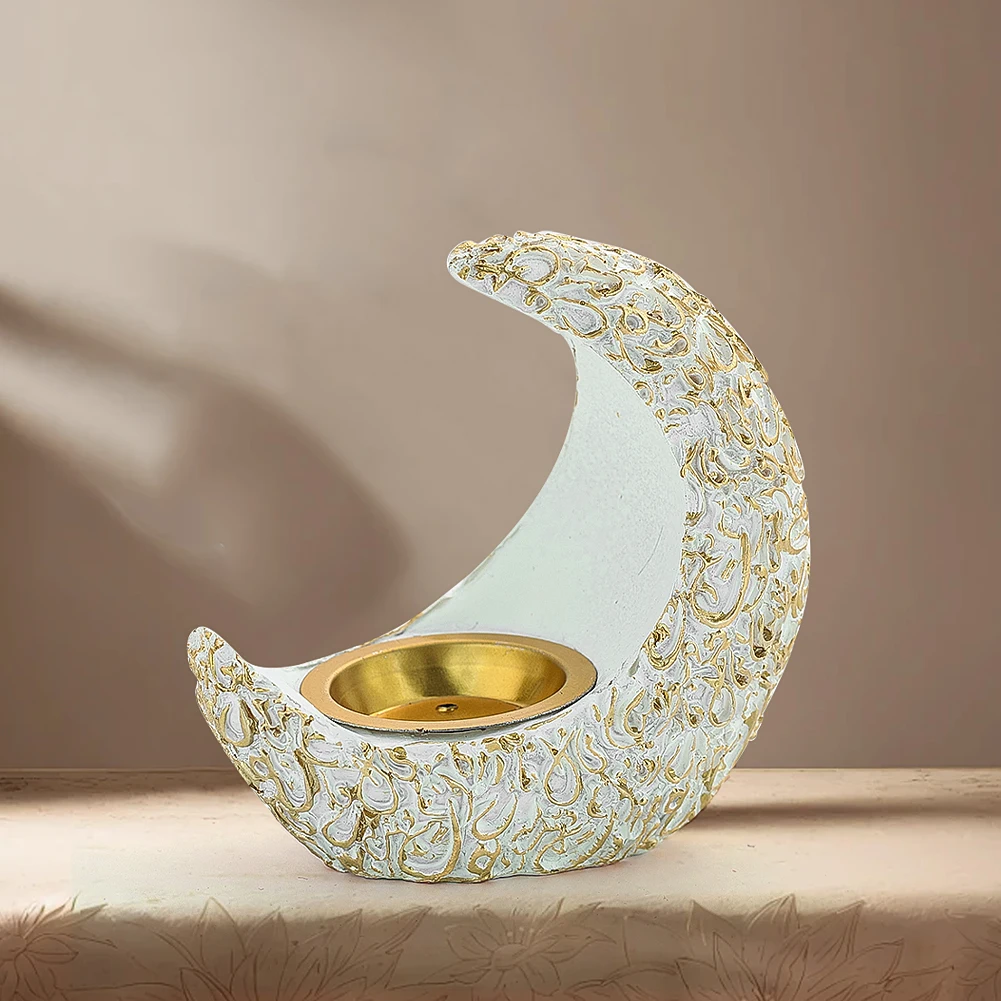 

Crescent Resin Candle Holder Censer Wedding Decoration Home Desktop Ornament Aromatherapy Stove Atmosphere Sense Shooting Props