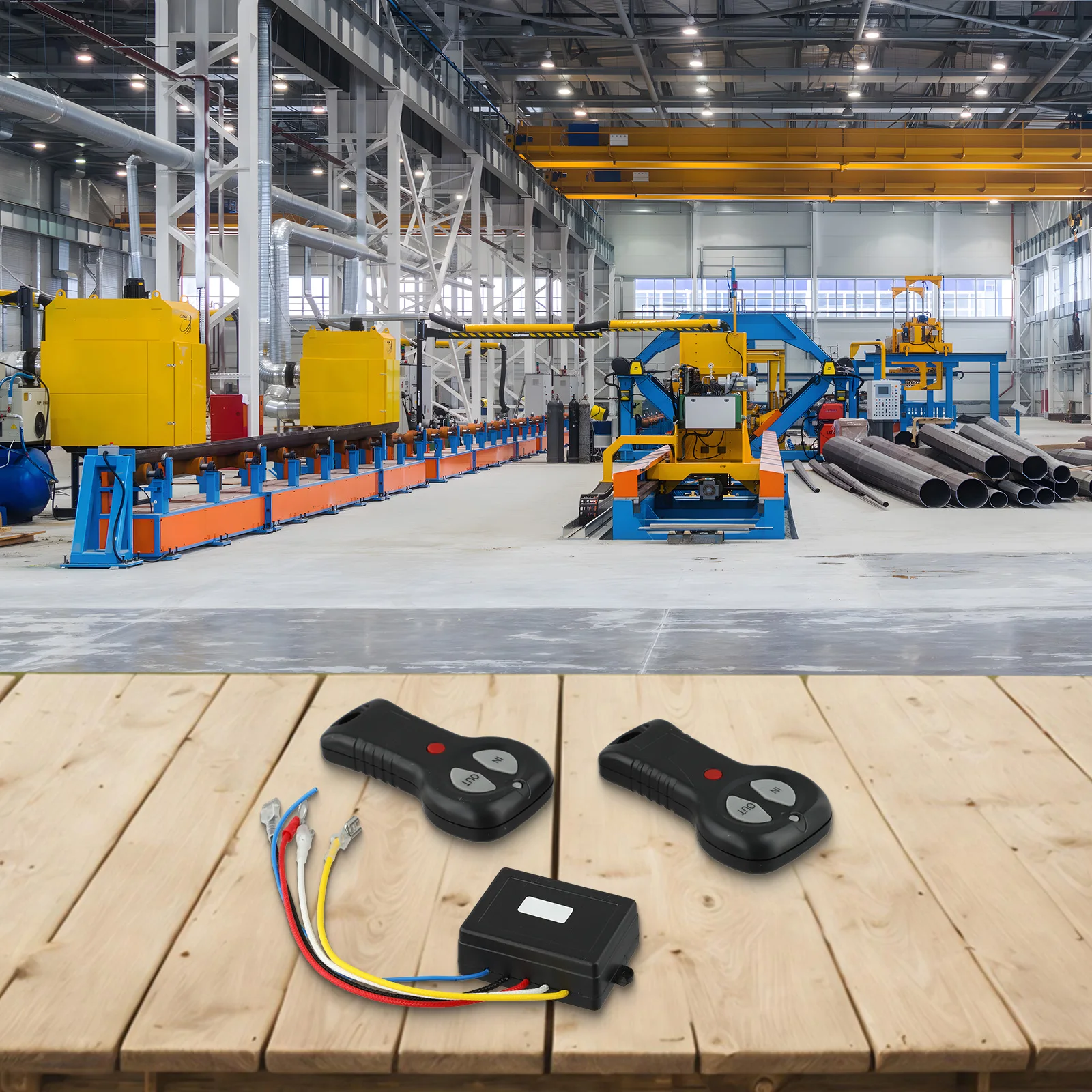 12V Wireless Remote Winch Controller Kit For Equipment Upgrade Copper Wiring Easy Installation High Reliability