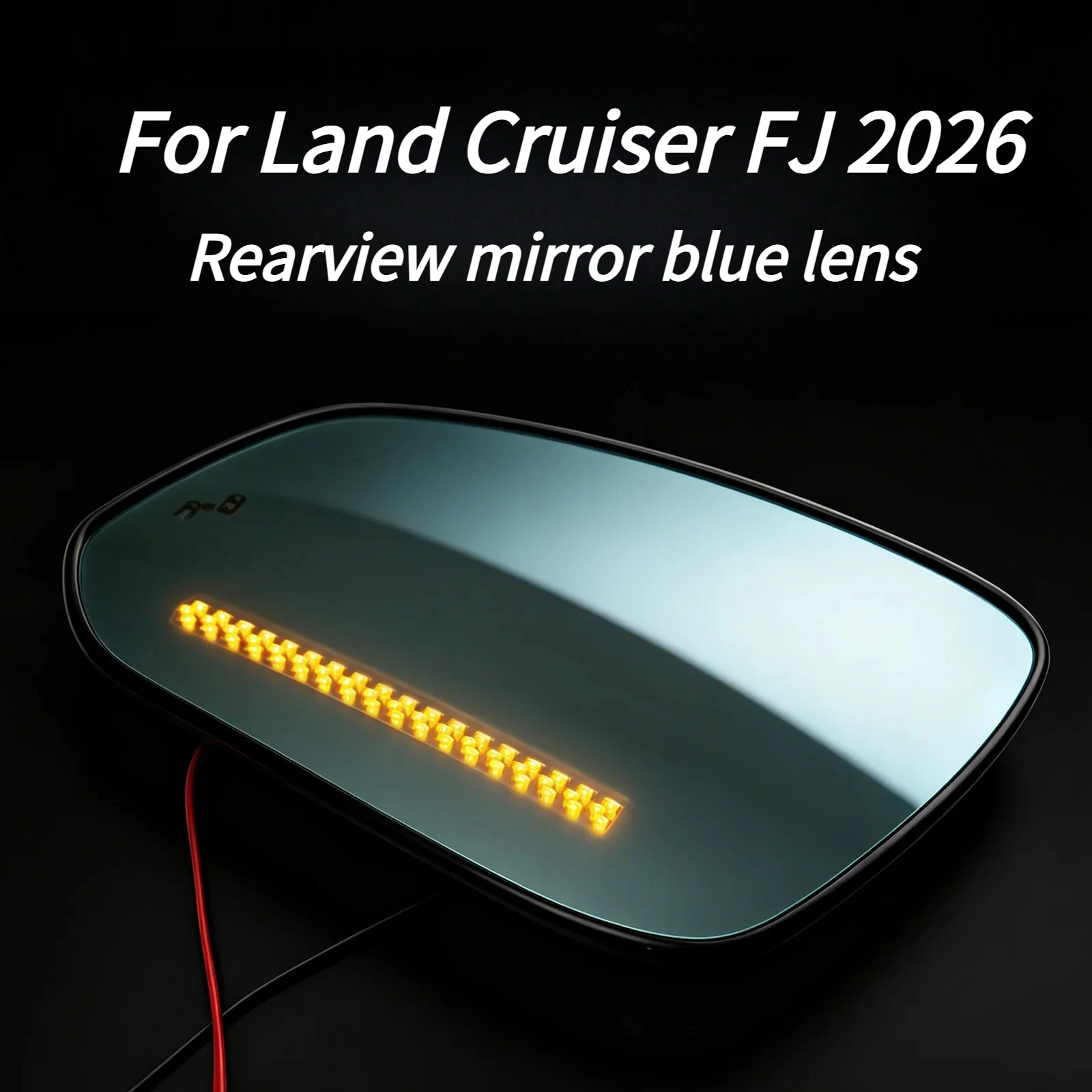 Rearview Mirror Wide Angle HD Anti-glare Blue Glass with Heating Function For Land Cruiser FJ 2026 Modification Accessories