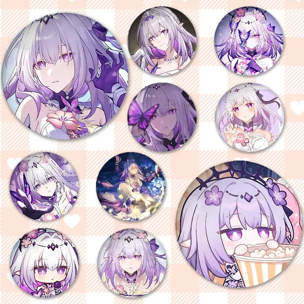 Game Cartoon Castorice Badges Peripheral Lapel Pins Tinplate Round Brooch For Shoulder Bag Accessories Souvenir Gifts