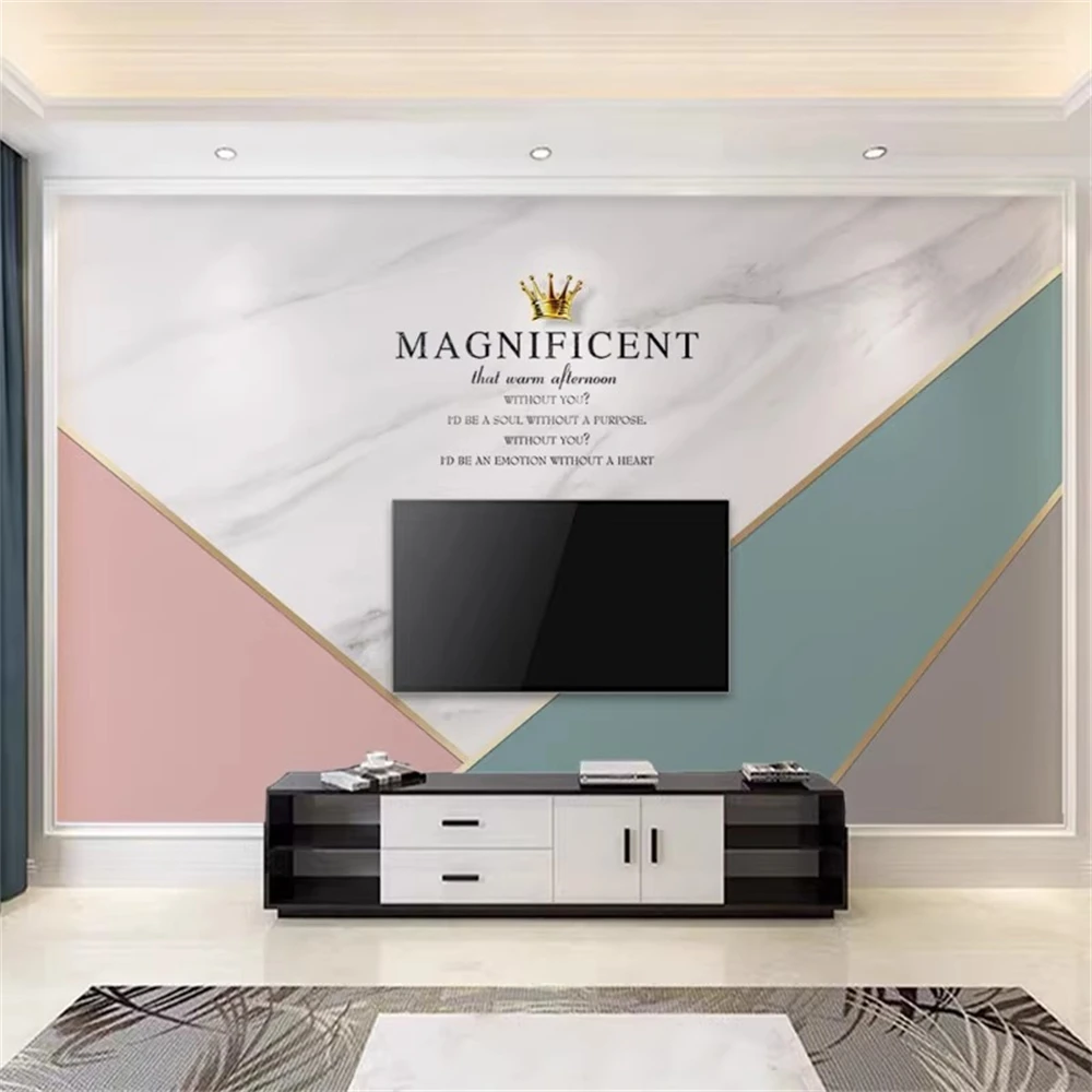 Custom Jade wall paper marble Stone Murals Wall stickers Background papel de parede photo Wallpaper Home Decor TV background