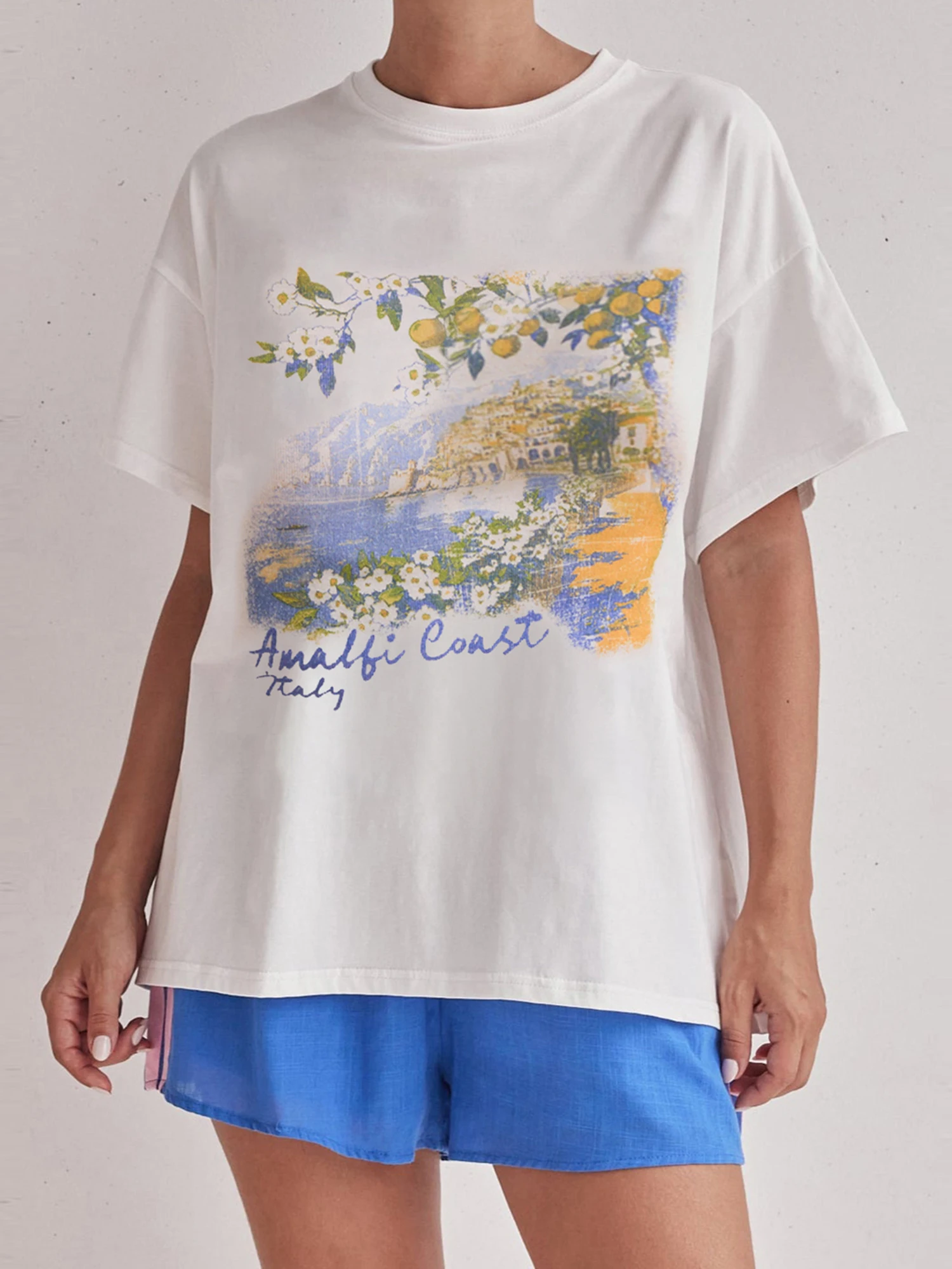 T-Shirt à manches courtes pour femmes, Vintage, rétro, imprimé Floral, décontracté, ample, graphique, pour Boho Chic, Streetwear, mode