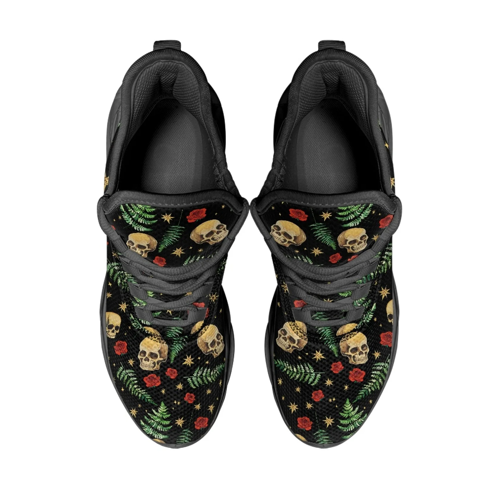 PENSTROLL Skull Rose Fern Star Lightweight Fashion Sneakers Blade Sneakers for Unisex Non Slip Running Blade Sneakers