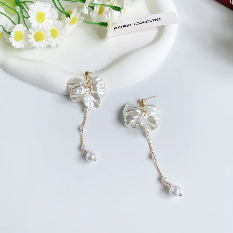 Modern Jewelry 925 Silver Needle Sweet Korean Temperament Flower Earrings For Women Wedding Gifts Delicate Design Accessories