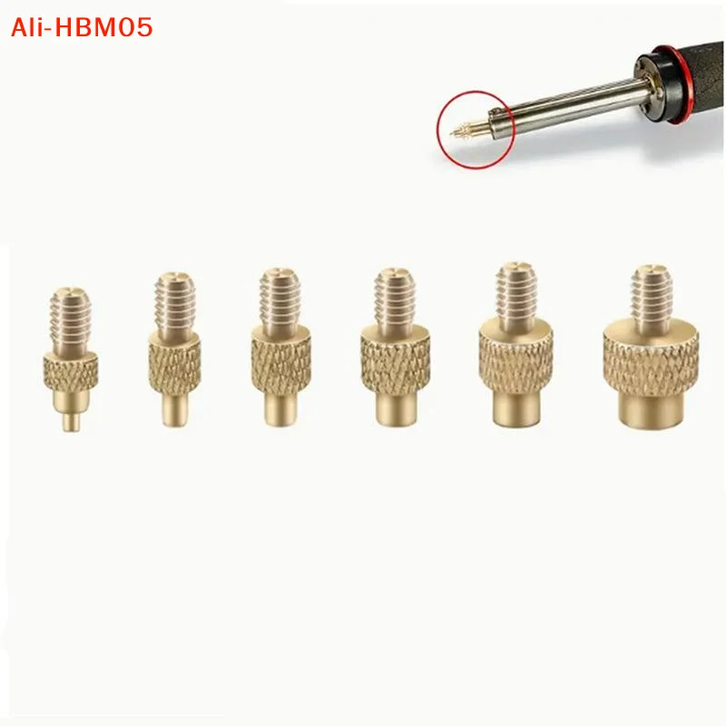 (HB05)7/9/10Pc Heat Insert Nut Iron Tip M2 M3 M4 M5 M6 M8 Brass Thread Embedded Kit Tool For Plastic 3D Printer Soldering Iron