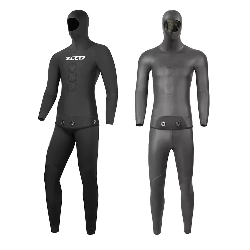 Custom Two Piece Diving Suit 3.5Mm Men's And Women's 3Mn Wetsuits Zipperless Spearfish Wetsuit