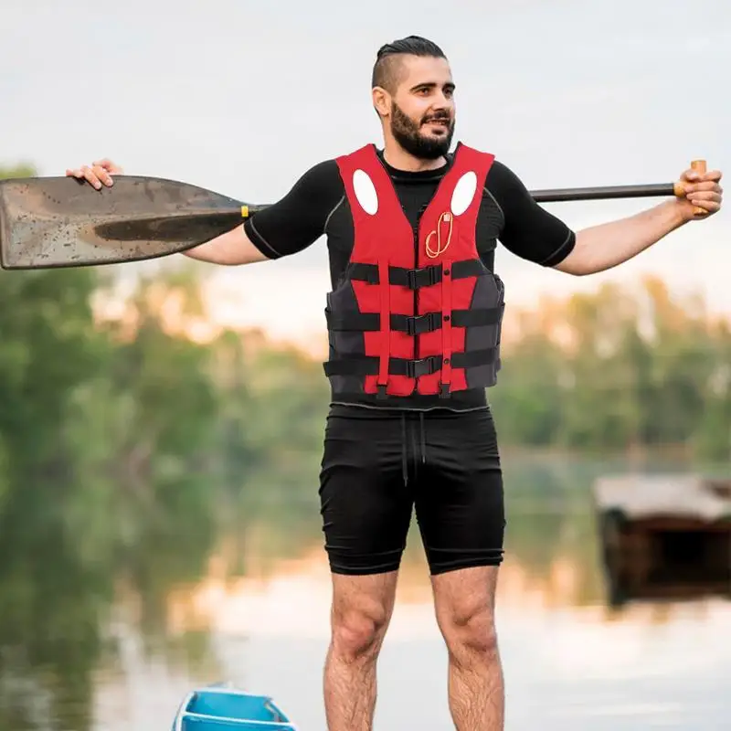 Giubbotto di salvataggio per adulti con fischio Giubbotto da nuoto per adulti Giacca di galleggiamento Cintura di sicurezza Giacca di galleggiamento Giacca galleggiante Giubbotto salvavita per