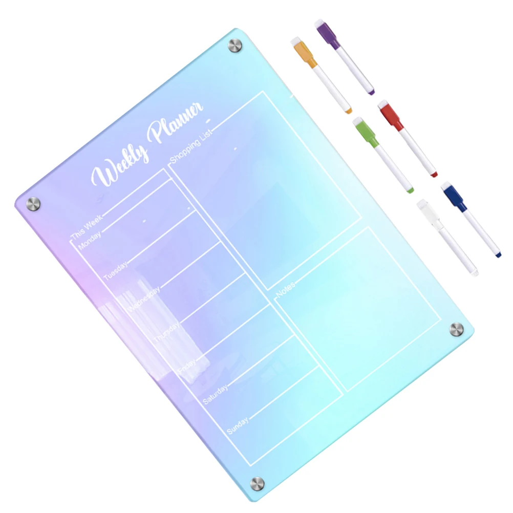 

Magnetic Message Board Refrigerator Calendar Dry Erase for Fridge Weekly Menu Kitchen Set
