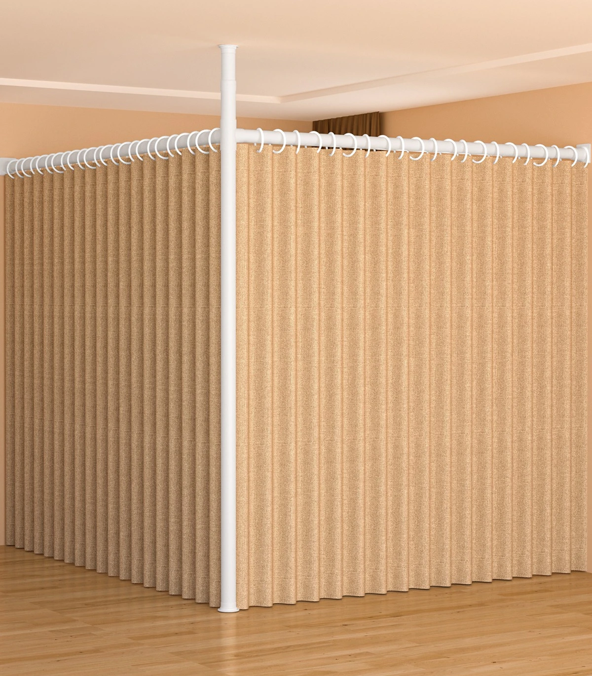 

Partition curtain L-shaped new non-punching installation bedroom living room division screen