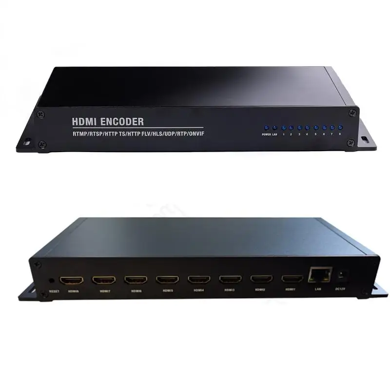 HDMI 비디오 인코더, HDMI-IP (HTTP, rtmp, udp, rtsp, hls), H264, NDI 인코더, 라이브 방송, 1920x1080P, 8, 16, 24 채널