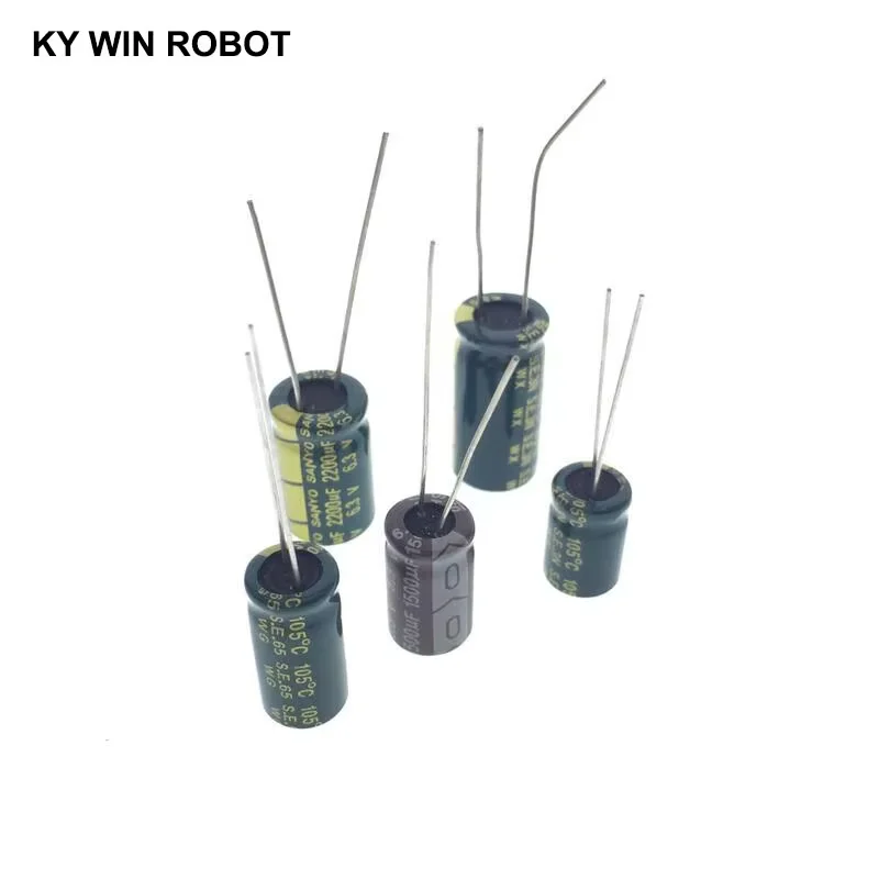 2-20pcs 6.3V High Frequency Low ESR Aluminum Capacitor 820UF 1000UF 1500UF 1800UF 2200UF 3300UF 4700UF 10000UF