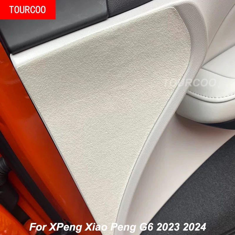 

For XPeng Xiao Peng G6 2023 2024 Car Door Panel Suede Decorative Sticker Alcantara Interior Accessories