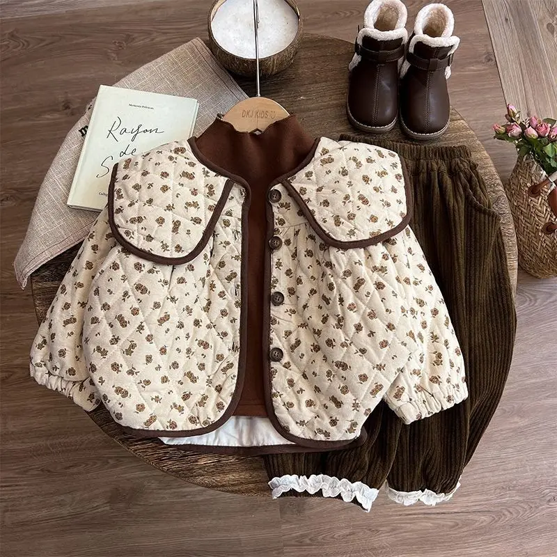 

Girls' Cotton Coat Forest Style Children's Winter Clothes, New Styles of Girls' Baby Cotton Jacket, Autumn and Winter