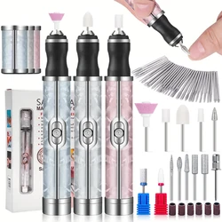 YIKOOLIN Electric Nail Polisher Drill Bits Professional Nails Grinding Polishing Dead Skin Removal Art Sanding File Pen Manicure