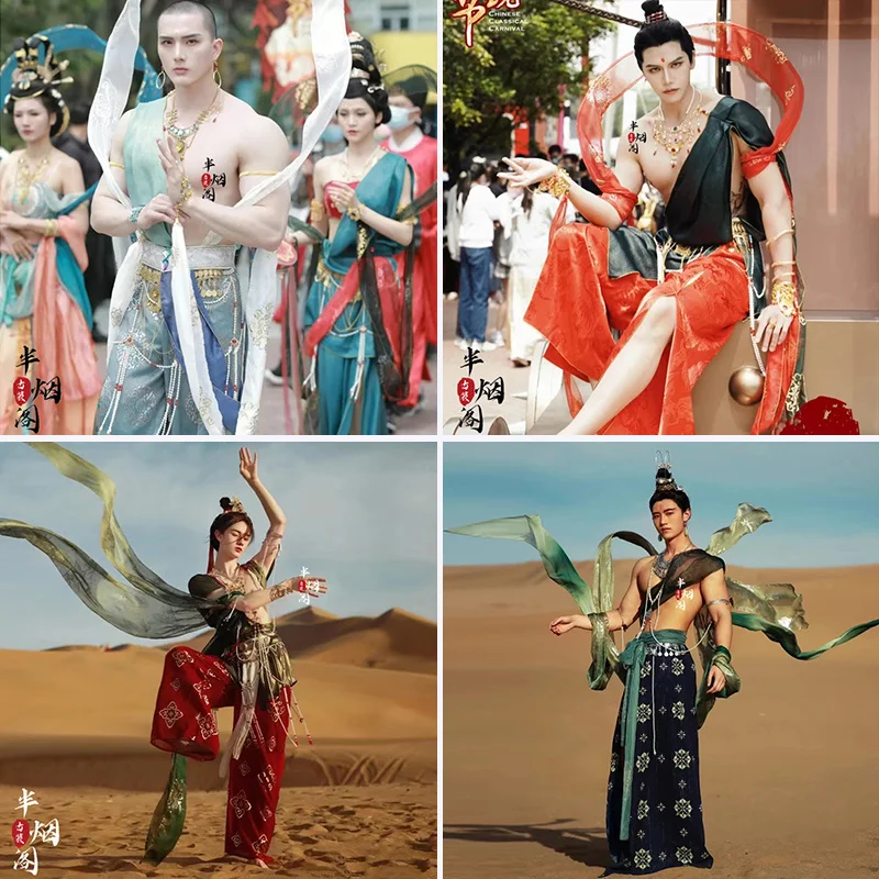 Studio Photography Tour Filmed Men Flying Man Bodhisattva Classical Dance Costume Chinoiserie Han Costume Performance Costume