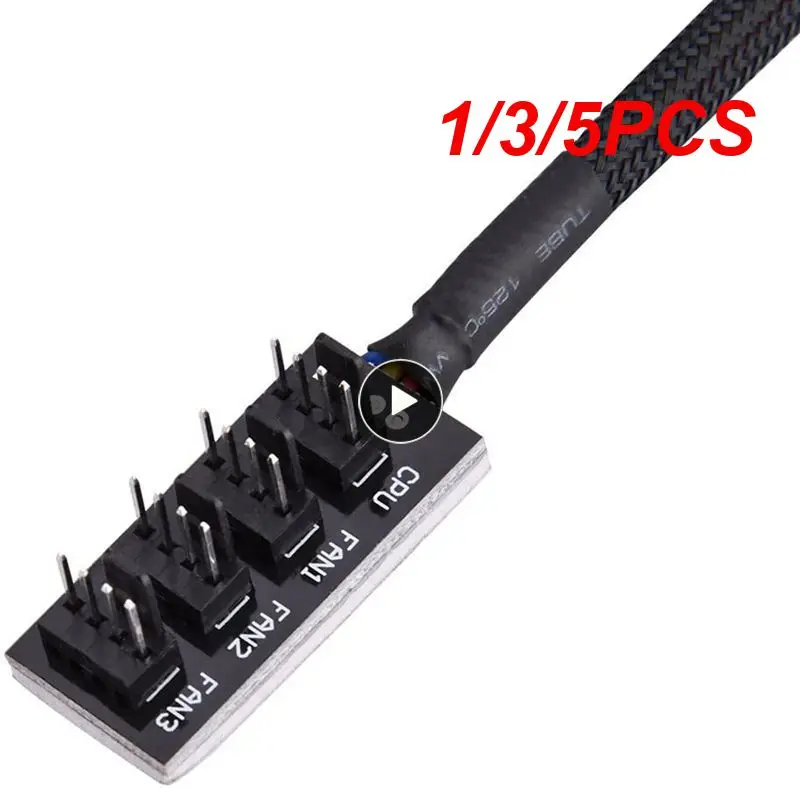 1/3/5PCS Cooler Pc Case Chasis 1 To 5 4-pin Molex Universal Durable Portable For Computer Cooler Fan Hub 37cm Power Extension