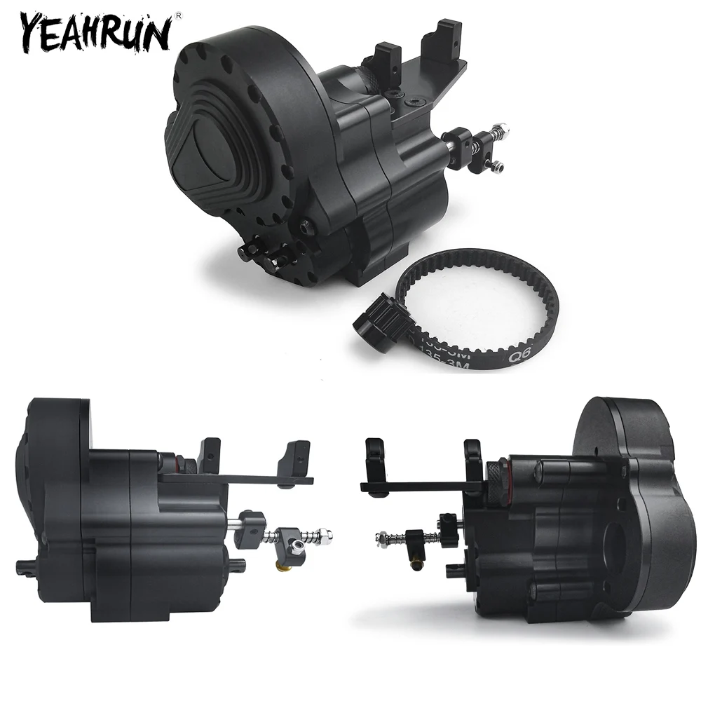 YEAHRUN Metal 2 Speed Transmission Center Gearbox for 1/10 RC Crawler Car Axial SCX10 90047 Wraith 90048 Upgrades Parts