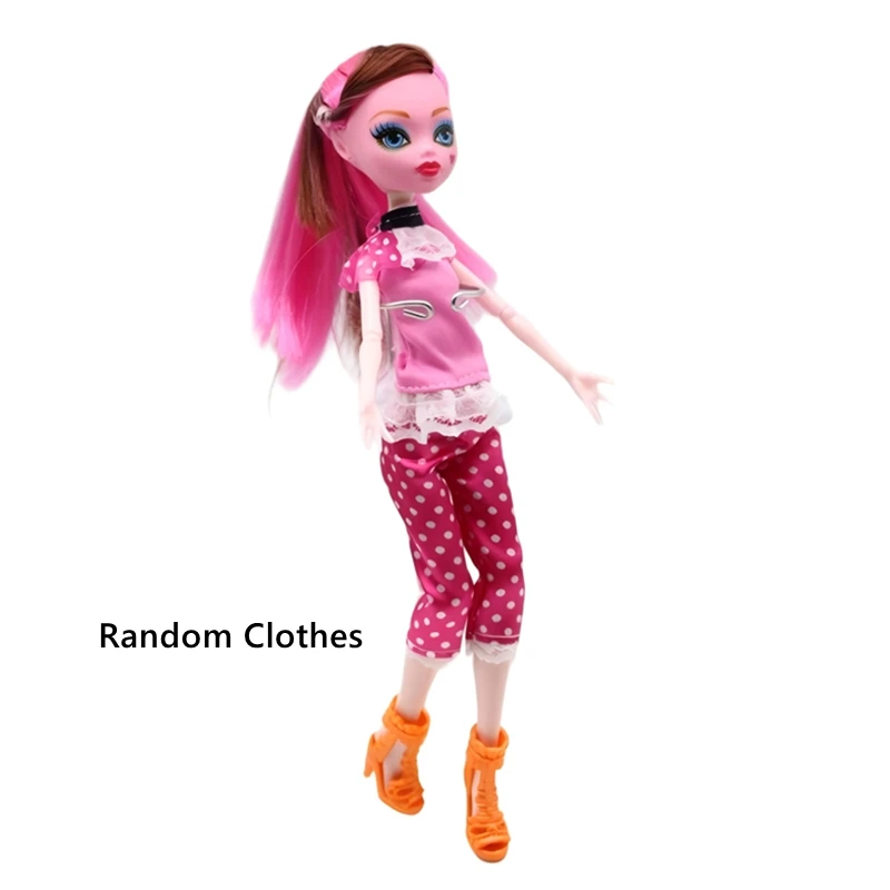 

Hot Sale 11 Inch Black White Pink Brown Skin Doll Kids Toys With Random Clothes Shoes Girl' Best Birthday Present DIY Play Toy